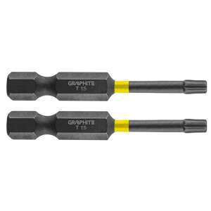GRAPHITE TX15 Bity Torx, 50mm, 2 sztuki, Bity udarowe - Bithead