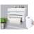 Weißer 4-in-1 Küchenorganizer für Frischhaltefolie, Alufolie und Papierhandtücher, an der Wand montiert