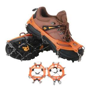 BQ41E pár csúszásmentes cipőpánt 38-45-ös mérethez, 8 acél tüskével, túrázáshoz és szabadtéri tevékenységekhez - Csúszásgátló cipőtalp