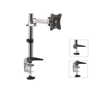 Maclean MC-717 Asztali tartó LCD monitorhoz, VESA 100x100, Alumínium, használati példákkal - Maclean