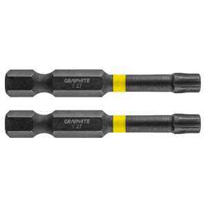 Zestaw bitów GRAPHITE TX27 Torx, 2 sztuki, bity do wkrętarek udarowych 50 mm - Bithead