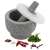 Gránit mozsár mozsártörővel és szilikon fedővel 15x10 cm - szürke FLM-04 84358476