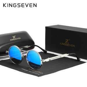 KINGSEVEN kerek lencsés polarizált napszemüveg kék lencsével 65980238 Női napszemüvegek
