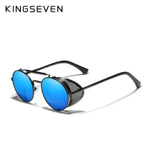 KINGSEVEN extravagáns polarizált napszemüveg oldalt napellenzővel, kék lencsével 68196210 Női napszemüveg