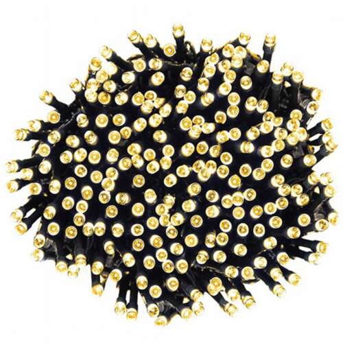 500 LED-es kültéri-beltéri hálózati dekor fényfüzér, meleg fehér, 32 m, 8 világítási móddal