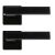 Iron-Aluminum Door Handle Set, Matt Black Interior, with Rosette 84385639