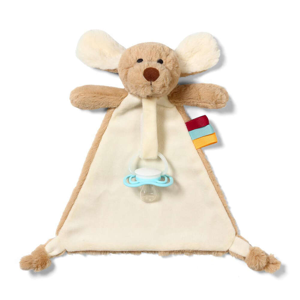 E-shop BabyOno Detská plienka - Pes Willy s držiakom na cumlík plyšový 1523