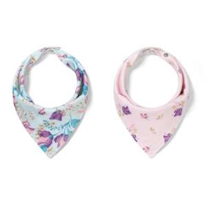 BabyOno Bandana-Lätzchen, Blumenmuster, 2er-Pack - Füttern