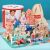JHToy Fa Város wooden city building blocks playset with playmat