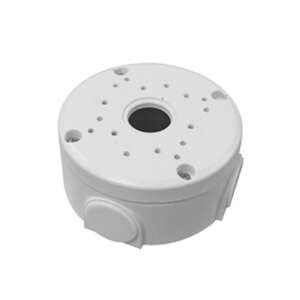 Fehér alumínium biztonsági kamera csatlakozódoboz, vízálló, kültéri használatra, 10cm átmérő - Biztonságtechnikai kiegészítő