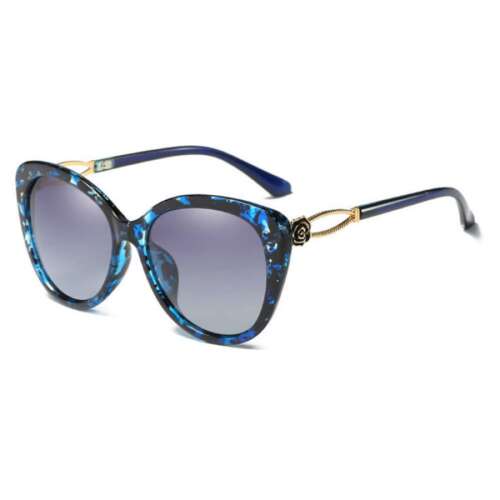 EYECRAFTERS kék mintás keretes macskaszem női napszemüveg, polarizált 68195937