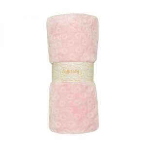Soffi Baby rózsaszín plüss dupla takaró, 75x100cm - Babatakaró