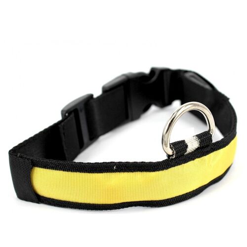 LED Dog Collar, Illuminated Dog Collar Lemon Yellow L 135193759