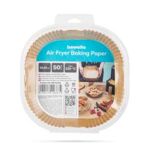 Bewello Air Fryer Sütőpapír, 23x23 cm, 50 db, 220°C - Bewello