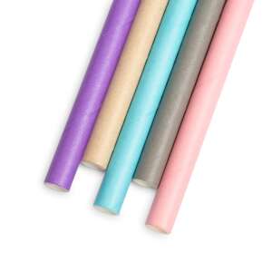 Paie de hârtie - pastel - 197 x 6 mm - 5 tipuri - 150 buc / pachet