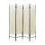 Timeless Tools 4-panel room divider screen in beige, black metal frame