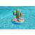 Cactus drink holder floating in a pool, inflatable, with drink holders and a cactus design