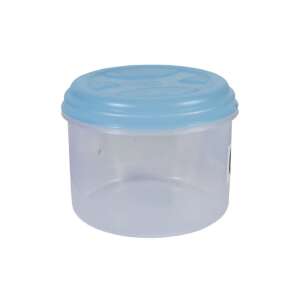 Recipient de depozitare a alimentelor din plastic transparent cu capac albastru - Caserole