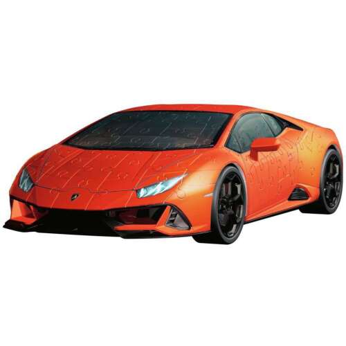 Ravensburger 3D Puzzle Lamborghini Huracan, assembled orange car model
