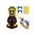 Kruzzel Hungry Duck target shooting game, duck shaped toy with a mouth that opens and closes, digital score display, yellow and green colors, two blue toy guns and yellow foam balls