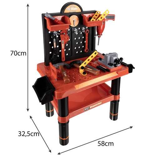 Joacă-te la masa DIY, banc de lucru pentru copii cu unelte de mână, burghiu cu baterie 84589901