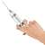 Ruhhy meat injector with 3 needles, 50ml capacity