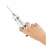 Ruhhy meat injector syringe in hand
