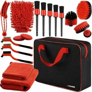 Set de curățare auto Xtrobb: set complet de 19 piese cu husă, mănuși, perii și prosoape - Xtrobb