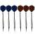 Satz mit 6 Darts mit blauen und braunen Flights