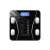 Intelligens LCD bathroom scale, black, max 180 kg, with Bluetooth, measures 8 parameters, connects to smartphone app