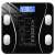 Ruhhy smart bathroom scale with LCD display showing weight and temperature