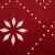 Close-up of Ruhhy red winter blanket with snowflake pattern