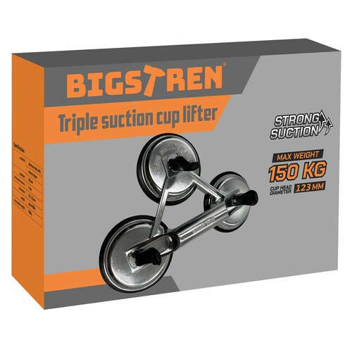 BIGSTREN Háromkarú Vákuum Tapadókorong - 150 kg, 120 mm