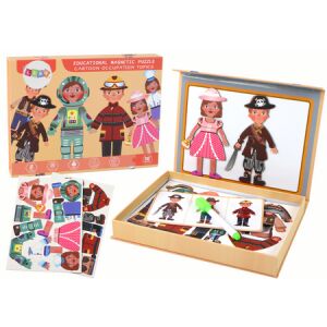 Rajzfilmfigura téma mágneses puzzle készlet 16658 146119868 - Lean Toys