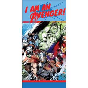 Avengers beach towel, 70x140cm, I am an Avenger, Captain America, Hulk, Thor, Iron Man - Bath Towel, Washcloth, Hooded Towel