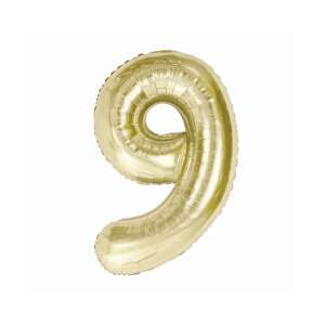 Gold number 9 foil balloon, 85 cm, Beauty & Charm - Balloon