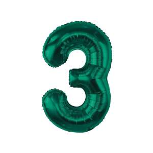 Green number 3 foil balloon, 85 cm - Balloon