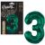 Beauty & Charm 85cm Ciemnozielony Balon Foliowy Numer 3