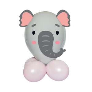 Cute Animal Elephant Balloon DIY Set, gray elephant balloon with pink legs, balloon animal kit, party decoration - Balloon