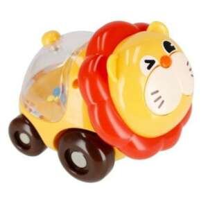 Yellow lion baby toy with rattle, cartoon slide car, 6 months+ - Rattle