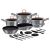 Berlinger Haus Moonlight Collection 17-Piece Cookware Set with Knives and Cooking Tools