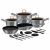 Berlinger Haus Moonlight Collection 17-Piece Cookware Set with Pots, Pans, and Utensils