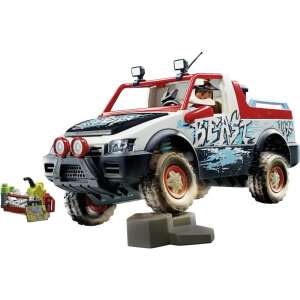 Playmobil City Life Mașină de raliu 71430, mașină de raliu albă și roșie cu figurină șofer - Jocuri creative și de construcție