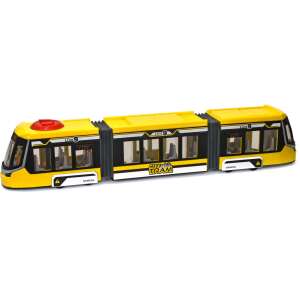 Dickie Toys City Tram, жълт играчка трамвай с отварящи се врати, 42 см дължина - Simba Toys Игра кола