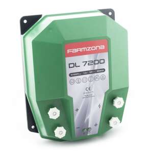 FARMZONA DL 7200 villanypásztor készülék, 12V/230V, 7.2J, zöld, többszörös csatlakozással - Villanypásztor kiegészítő