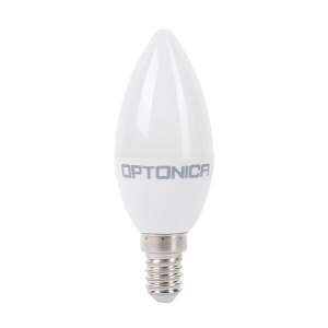 Optonica LED Candle Bulb, 8W (54W), E14, 710lm, Neutral White (4500K), Energy Class F - Bulb