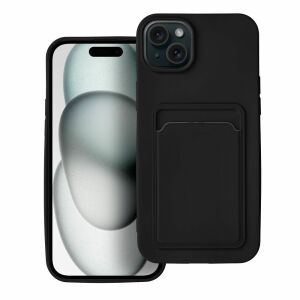 iPhone 15 Plus black card holder case - Haffner