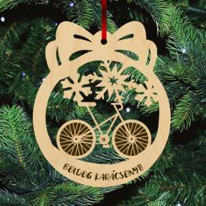 Fa karácsonyfadísz  - Bicikli 84609354 