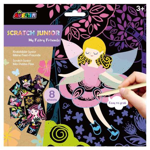 Avenir Scratch Junior My Fairy Friends Scratch Art Set, 8 sheets