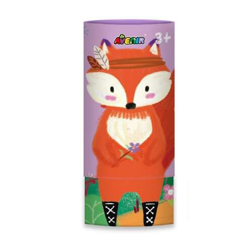 Avenir 3 in 1 Silky Crayon Set mit Malposter, 12 Farben, mit niedlichem Fuchsdesign